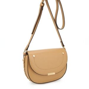 Kayla + Ava Rita Leather Saddle Crossbody Bag
